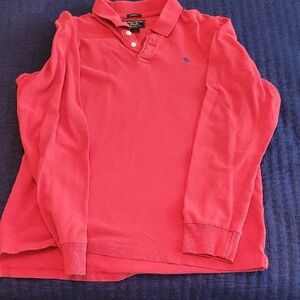 Abercrombie & Fitch Vibrant Red Cotton Shirt